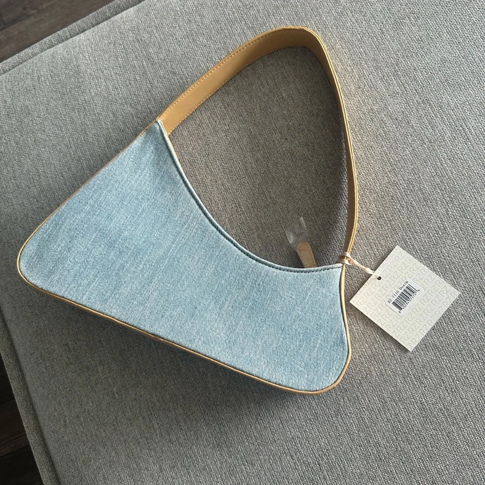 Rachel Zoe Blue and Tan Mini Bag - Picture 2 of 6